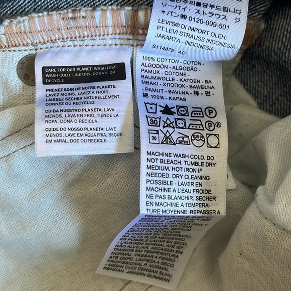 **LAST 1**Levi's Made & Crafted Barrel Crop Jean Japanese Denim Dark Orchid s 28 - Picture 8 of 9